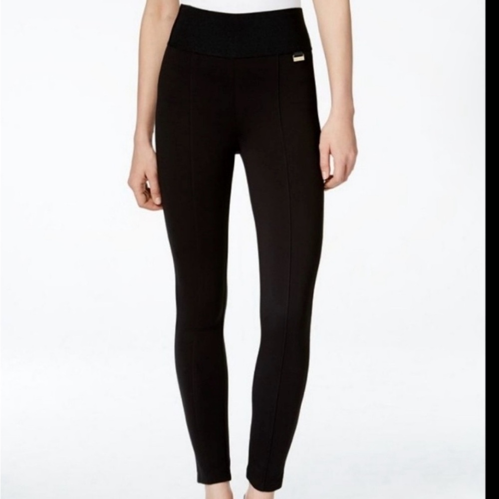 Calvin Klein Pull On Stretch Power Gray Pants Athletic Yoga Performance Wear. M